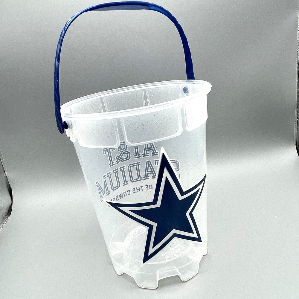 NFL Dallas‎ Cowboys Popcorn Bucket Container AT&T Stadium NFL 8 1/2" Tall NO LID